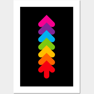 Colorful rainbow tree, version two Posters and Art